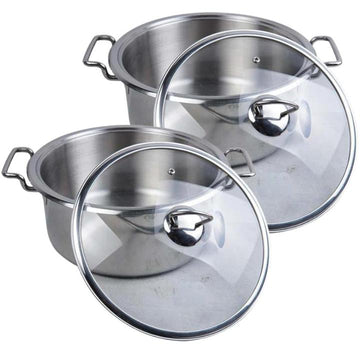 Alpha Stainless Steel Encapsulated Bottom 2PCS Cuisine Casseroles Sets.