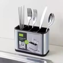 Stainless Steel Storage Basket Kitchen Utensil Holder with Drain Holes