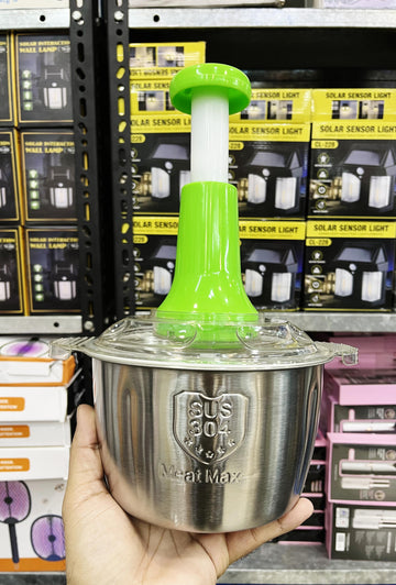 HAND PUSHING CHOPPER STAINLESS STEEL BODY (2Liter) (4 Blade)