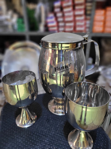 Modern Ripple Glass Water Set (7 Pieces)