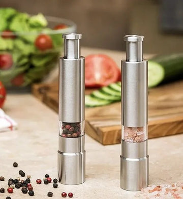 Stainless Steel Pepper Mill – Adjustable Grinder