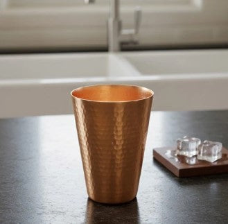 Pure Copper Hammered Glass