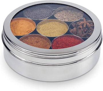 Stainless Steel Spice Box with See Thru Acrylic Lid