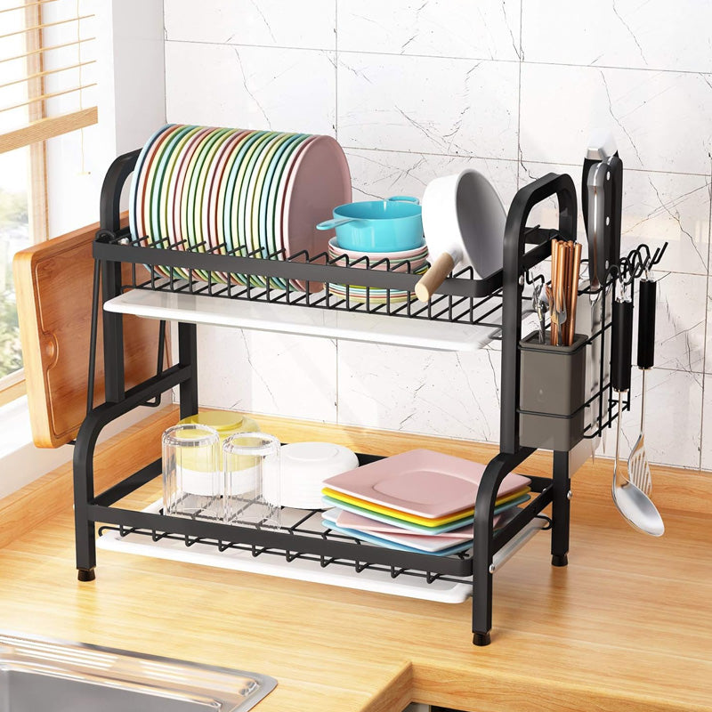 2 Layer Multi-Tiered Dish Storage Rack