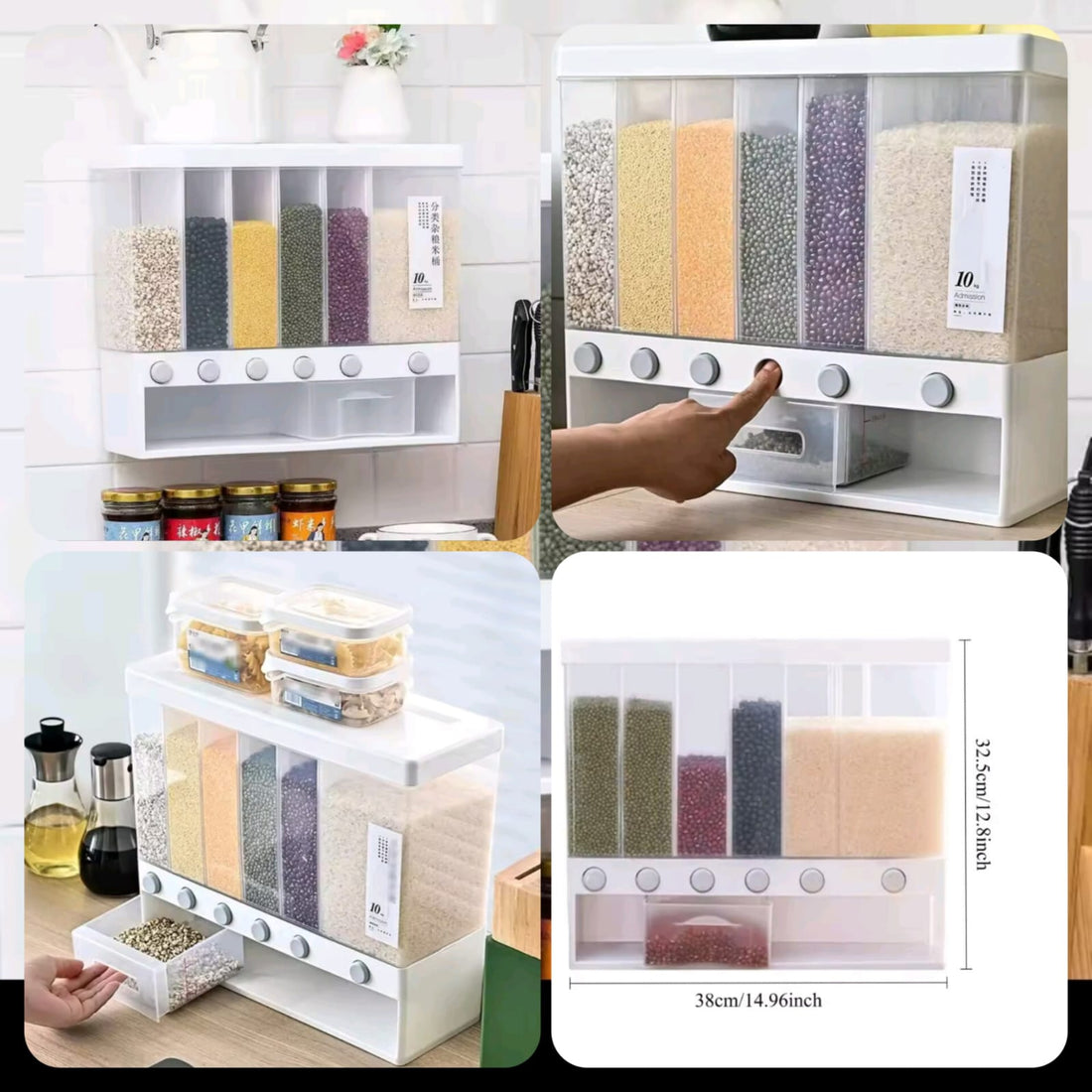 Rice and cereal Dispenser rectangle