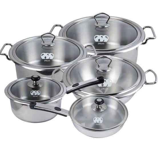 Alpha Stainless Steel Encapsulated Bottom 08PCS Cuisine Casseroles Sets.