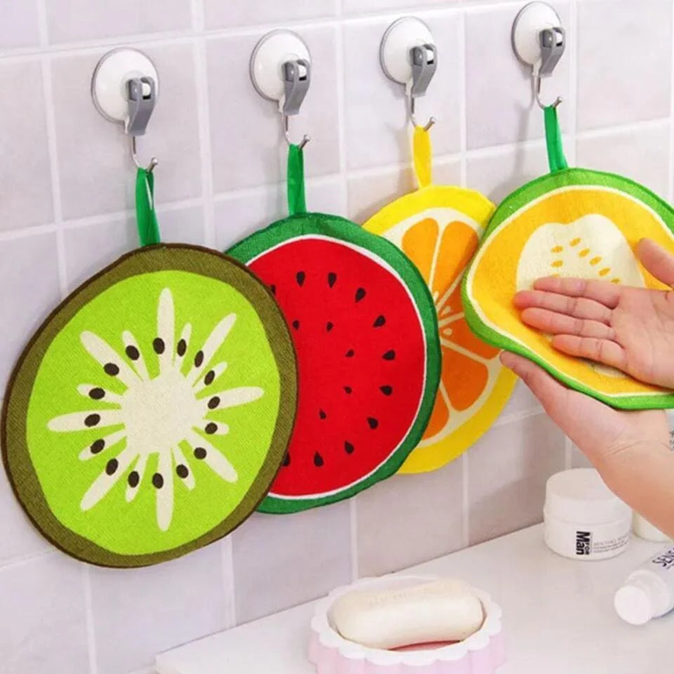 4pcs Fruit Kitchen Cleaning Towels (All prints in 1 Pack)