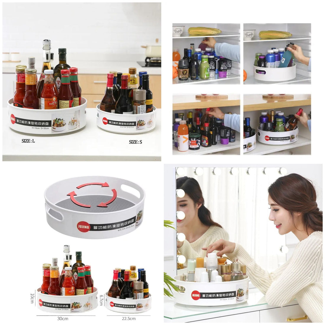 Rotating Tray 2 PCS ( Box Packing ) Pure White Color And high Quality