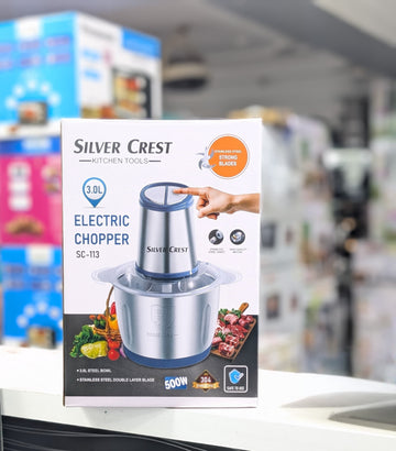 Silver Crest Electric Stainless Steel Meat Chopper
