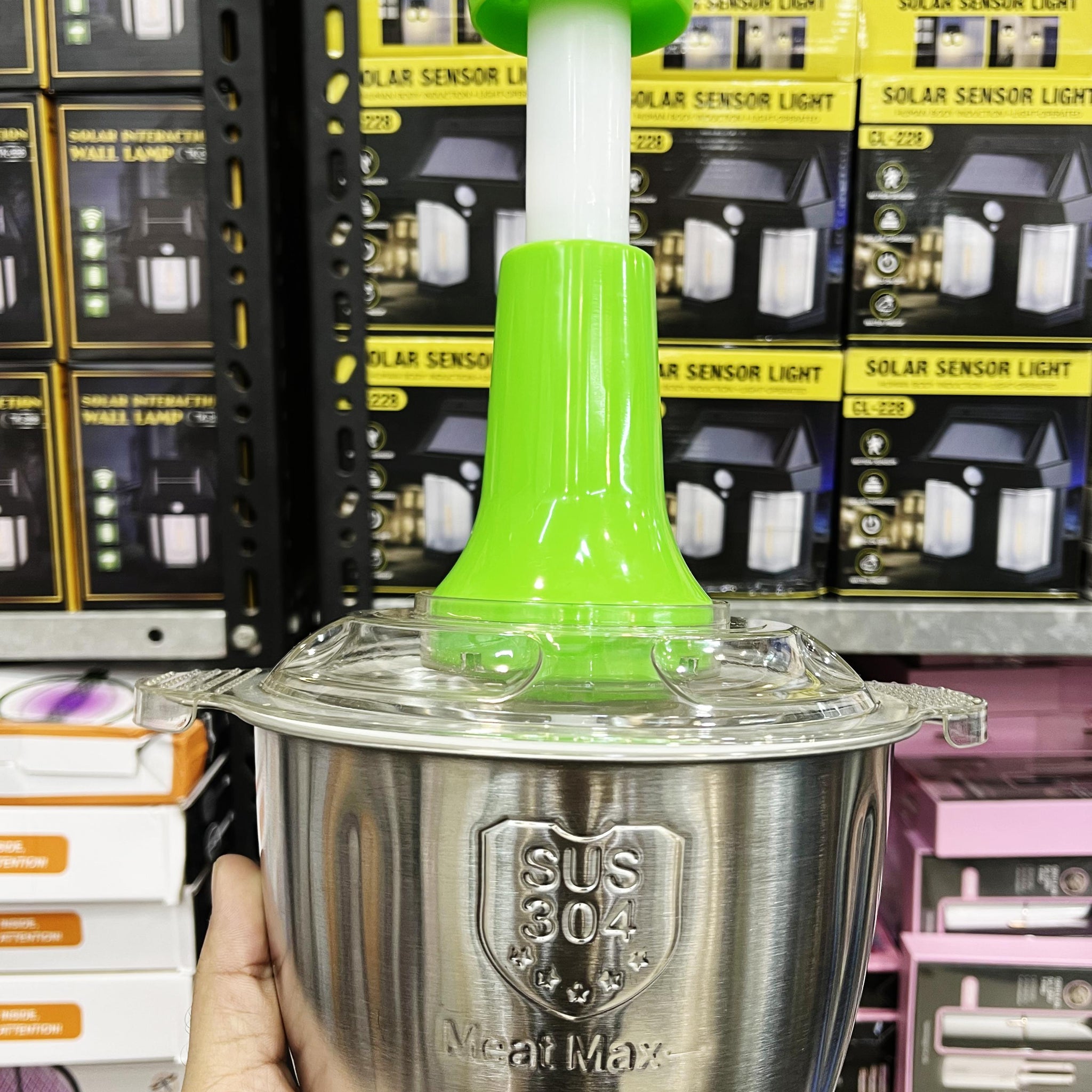 HAND PUSHING CHOPPER STAINLESS STEEL BODY (2Liter) (4 Blade)
