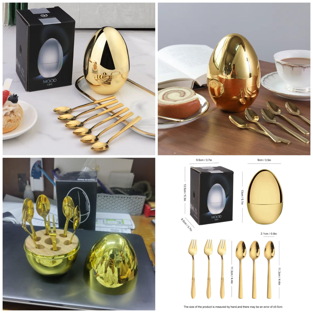 Simple Egg Shape Cutlery Holder (4 Spoons & 2 Forks) Box Packing