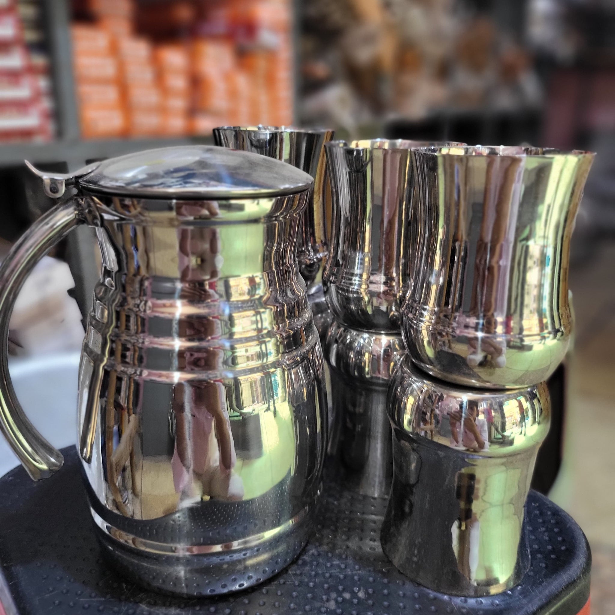 Diamond Cut Classic Water Jug Set (7 Pieces)