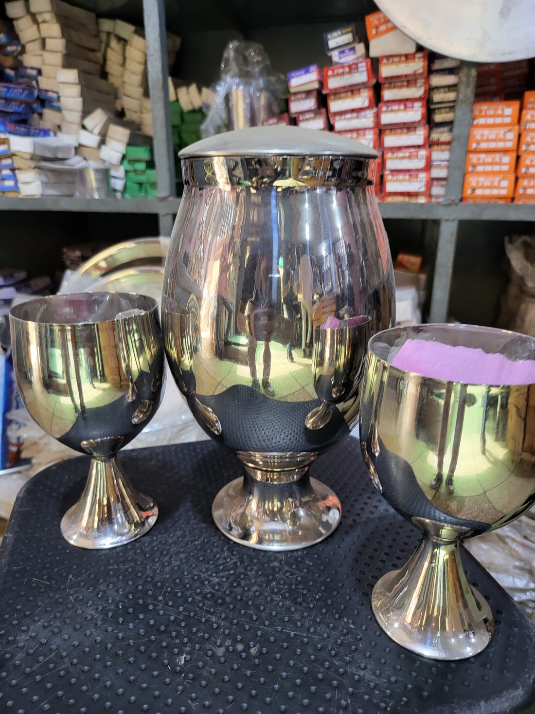 Modern Ripple Glass Water Set (7 Pieces)