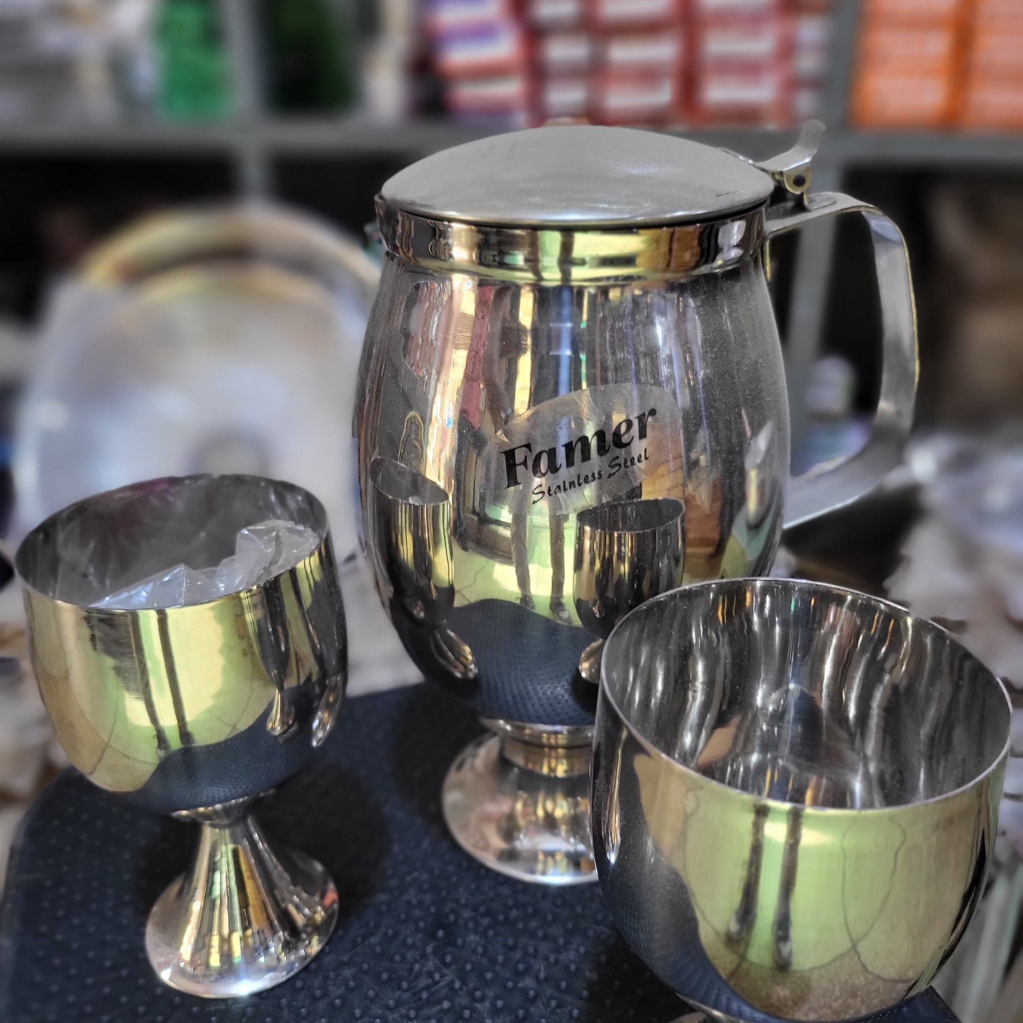 Modern Ripple Glass Water Set (7 Pieces)