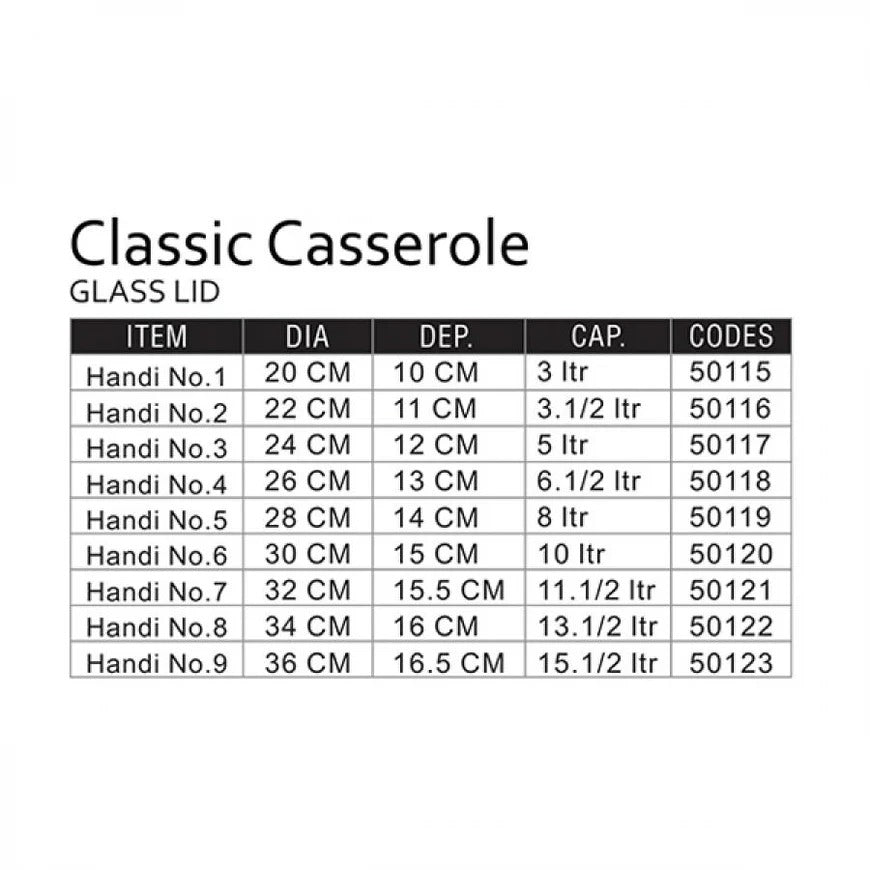 Sonex Non-stick Classic Casserole with Glass Lid