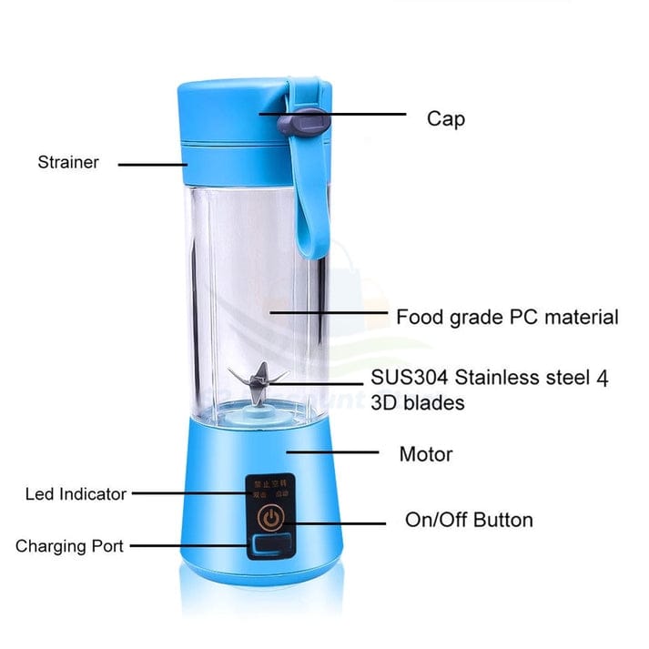 Portable and Rechargeable Battery Juice Blender, model number HM-03