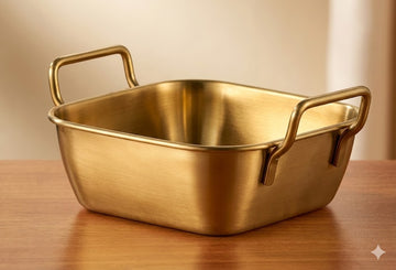 Golden Stainless Steel Serving Basket