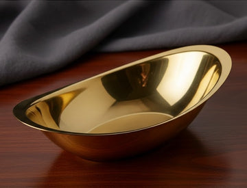 Golden Stainless Steel Greavy Serving Bowl