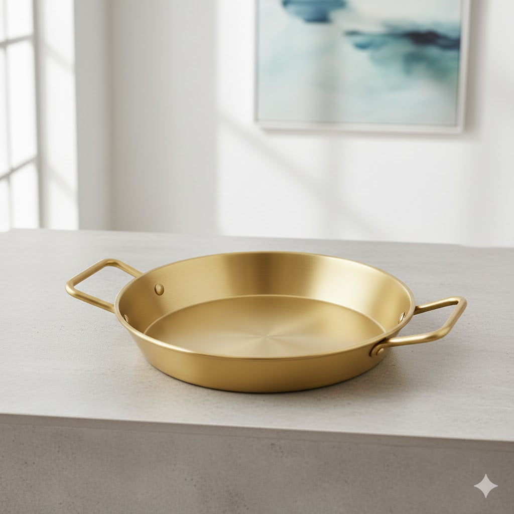 Golden Elegance Stainless Steel Pan (22cm)